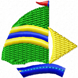 Boats Embroidery Design 7 Boats Embroidery Design 7